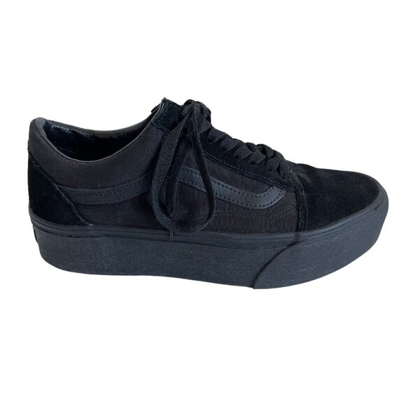 Vans Other - Vans Men's Black Platform Sneaker Old Skool Stackform Size 8.5
